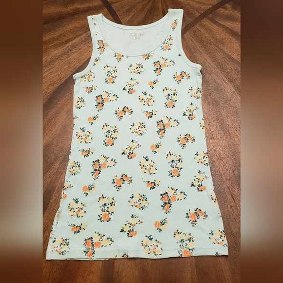 Floral and Pineapple Kids Tank Tops Cherokee And Falls Creek Size 10/12 - Picture 2 of 16